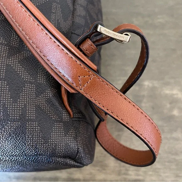 Michael Kors Dark Brown Monogram large Backpack - Picture 10 of 16